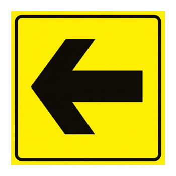 Визуальная пиктограмма «Направление движени, прямая стрелка», ДС43 (пластик 2 мм, 200х200 мм)
