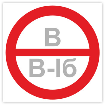 Знак «Категория помещения, класс зоны помещения», B05.4 (пластик, 150х150 мм)